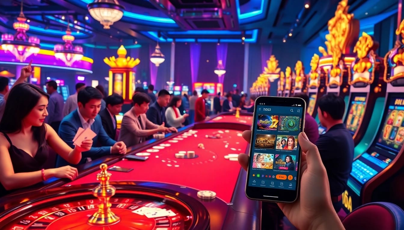Experience the thrill of winning with BDG33's advanced gaming platform, showcasing vibrant casino elements and players in action.