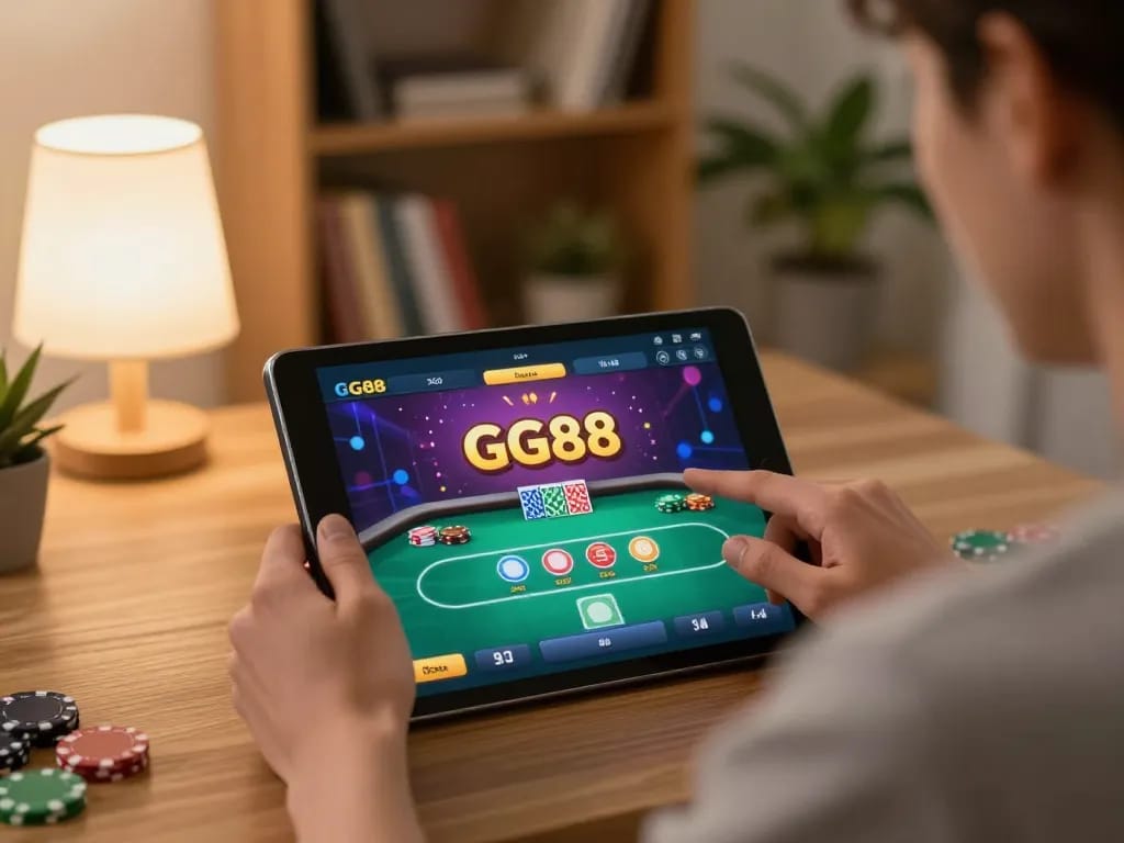 Engage with the GG88 platform on mobile, enjoying vibrant casino games at home