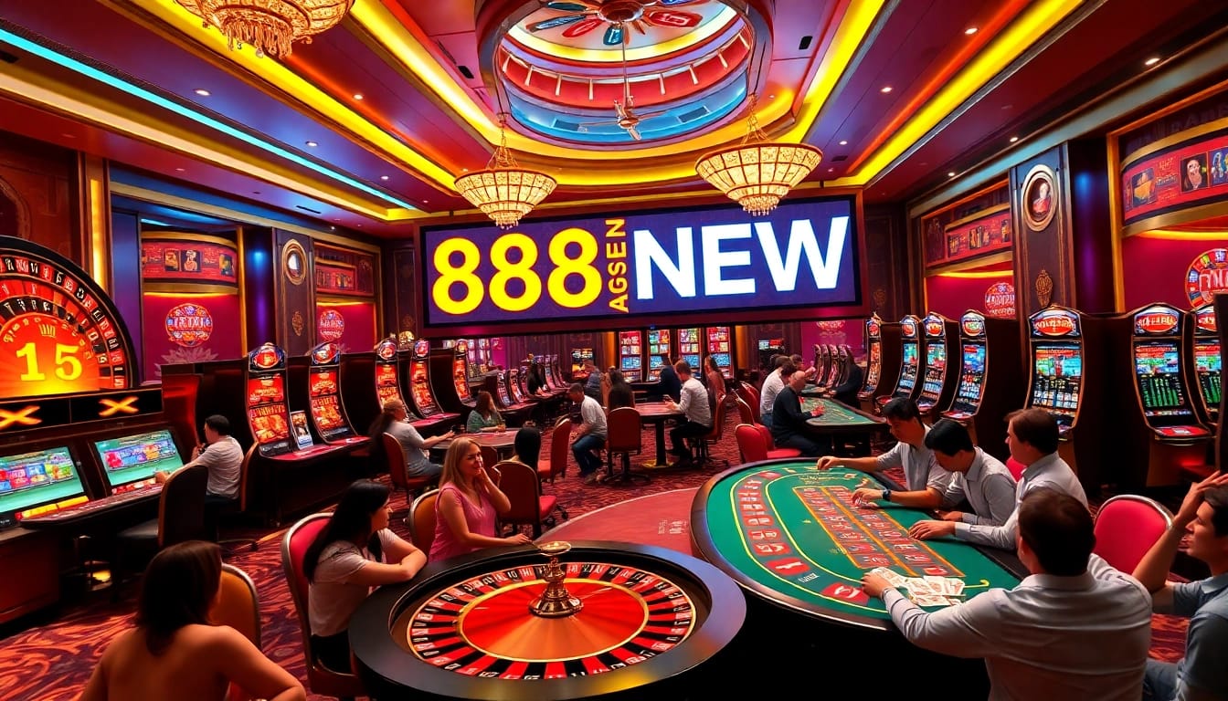 Experience the thrill of betting at 888 NEW's luxurious casino tables.