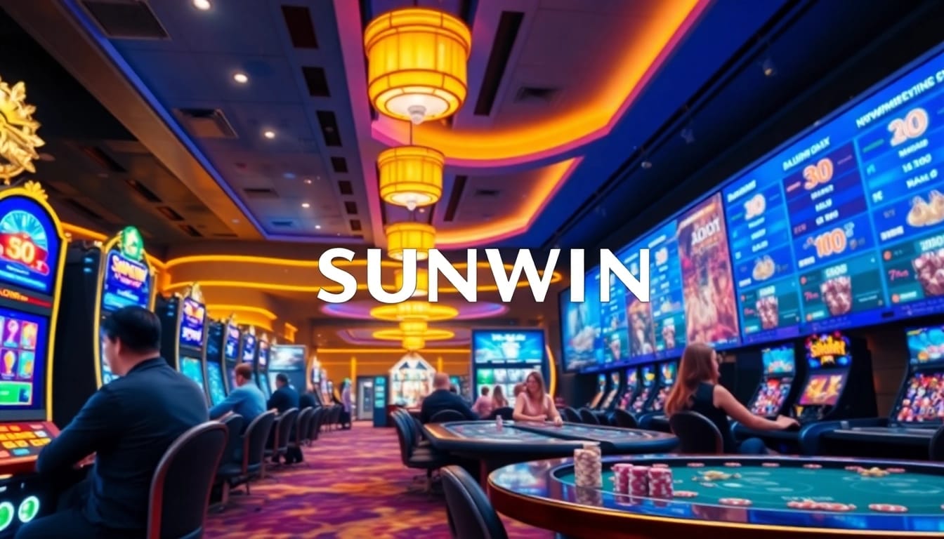 SUNWIN online casino atmosphere showcasing interactive games and vibrant players.
