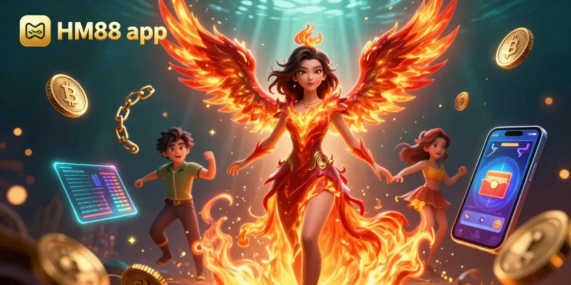 Engage in epic wins with the HM88 app, featuring stunning visuals of gaming action.