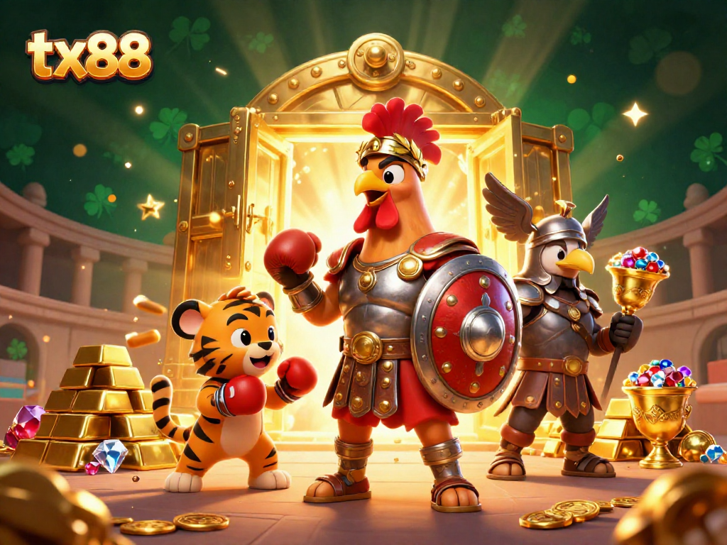 Experience the thrilling tx88 casino adventure with vibrant 3D characters in a dynamic arena.