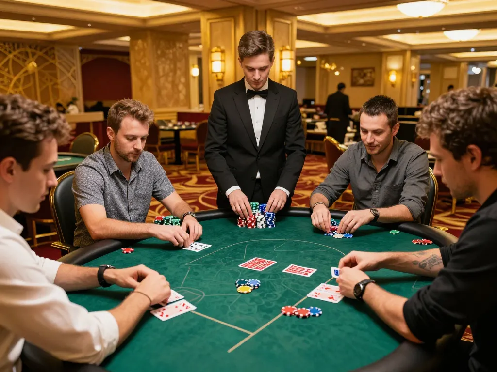 Experience torxentertainment poker thrills with enthusiastic players at a vibrant casino table.