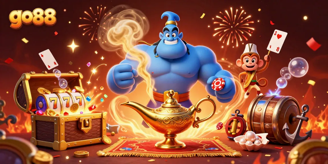 Experience the excitement of go 88 with engaging characters and dynamic casino elements in a vibrant scene.