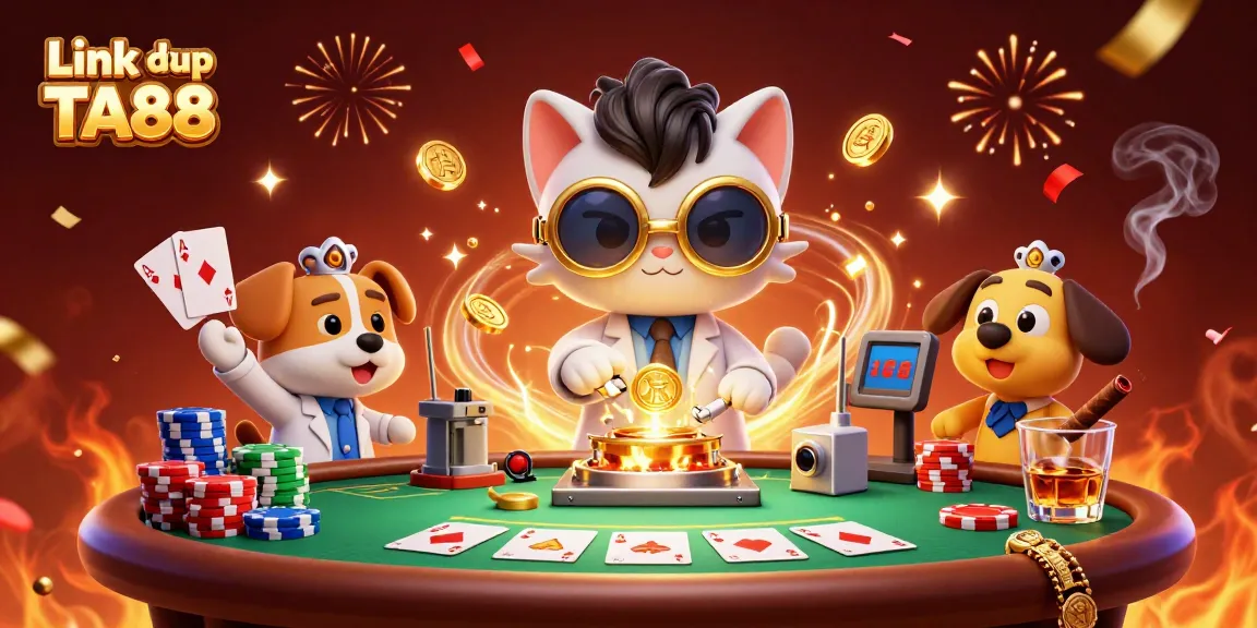 Engage with Link đăng nhập TA88 as lively characters portray a dynamic casino atmosphere.